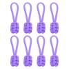 sourcing map 8Pcs Zipper Pulls Replacement, 80 x 3mm Polypropylene Extender Rope Zipper Heads for Jackets, Bags, Backpacks, and DIY Projects, Violet view 1