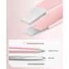Booso 2 Sets of Eyebrow Clip Sets Stainless Steel Tweezers Eyebrow Clip Eyebrow Trimming Set Pink view 4