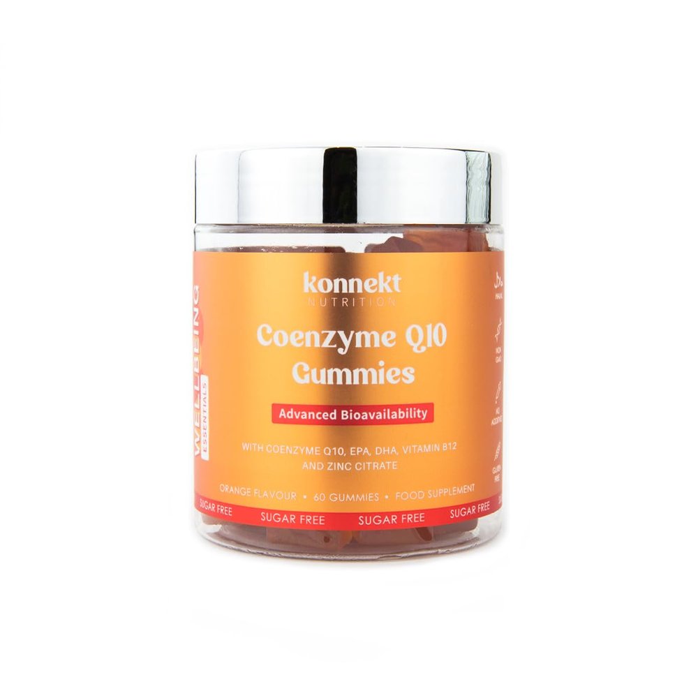 COQ10 Gummies - with Vitamin B12 & Zinc - High Strength Ubiquinone Co-Enzyme Q10 with EPA & DHA - 200mg - 60 Gummies - Naturally Fermented and High Absorption with Enhanced Bioactivity