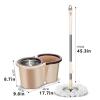 BMDOZRL Mop Household Rotary Mop Bucket With Pier Cloth Mop Set Wet And Dry Mop Cloth Not Hand Washing Floor Mopping Floor Mops(Khaki) view 2