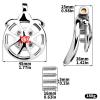 304 Stainless Steel Wheel Shape Spiked Barbed Men's Out Wear Protective Cage (50mm) view 2