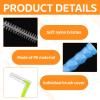 30PCS Interdental Brushes, 5 Size L Shaped Dental Brushes with Non-Slip Handle Angled Head Tooth Picks Floss Sticks Dental Floss Brushes for Braces Oral Cleaning Narrow Tooth Cleaning Tools view 3