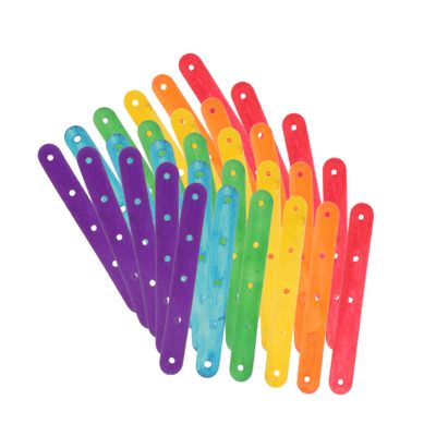 DIYEAH 100pcs Wooden Ice Lolly Sticks for DIY Ice Pop Moulds Crafting Props with Smooth Surface Practical Wood Colored Sticks for Homemade Cream and Lollies