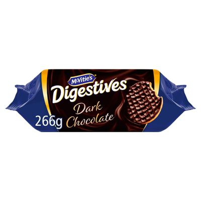 Dark Chocolate Digestive Biscuits 266g Tasty And Twisty Delicious Treat Gift Hamper, Christmas,Birthday,Easter (Pack Of 6)
