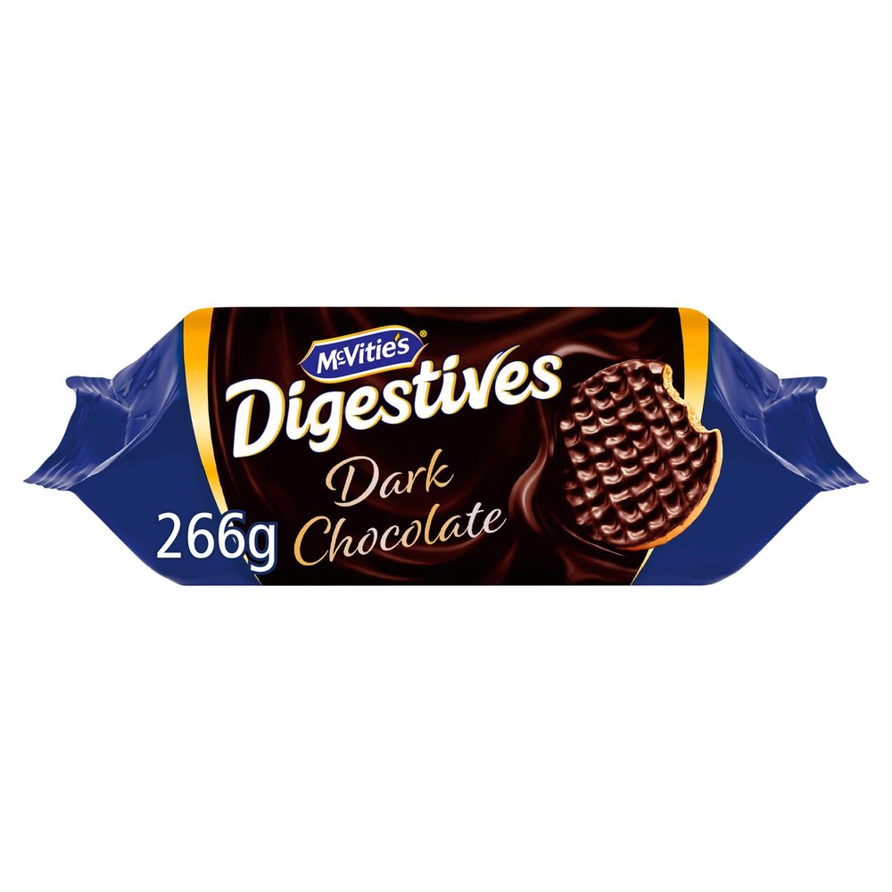 Dark Chocolate Digestive Biscuits 266g Tasty And Twisty Delicious Treat Gift Hamper, Christmas,Birthday,Easter (Pack Of 6)