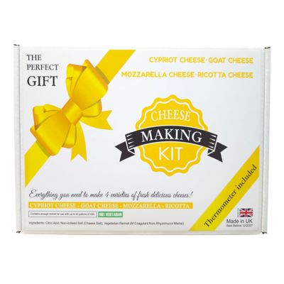 DIY Cheese Making Kit - Make Mozzarella, Cypriot Cheese, Ricotta & Goat Cheese Makes at least 15kg of Homemade Cheese
