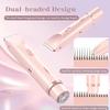 Dual Head Shaver for Women, 2-in-1 IPX7 Waterproof Rechargeable Hair Razor, Electric Shaver for Women, Wet & Dry Use for Bikini Area, Underarms, Legs, Arms (Purple) view 2