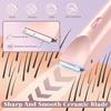 Dual Head Shaver for Women, 2-in-1 IPX7 Waterproof Rechargeable Hair Razor, Electric Shaver for Women, Wet & Dry Use for Bikini Area, Underarms, Legs, Arms (Purple) view 3