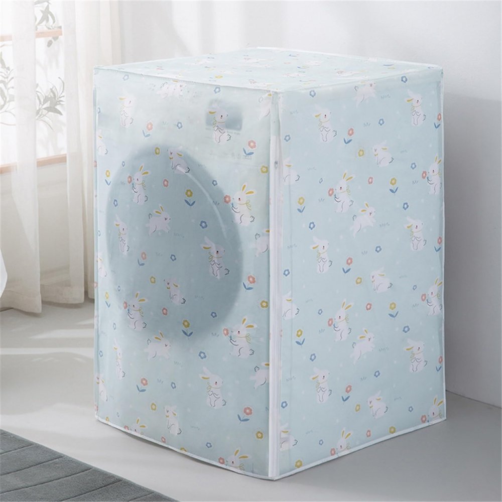 BAMFY Washer and Dryer Covers for The Top Anti-Slip Waterproof Washing Machine Protector Cover for Front Load, Dust-Proof Top Cover for Home Kitchen Laundry Room(60 * 63 * 87,FLIP-TOP_C)