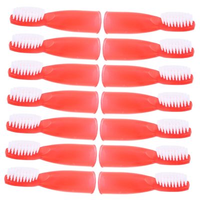 Beavorty 20pcs Prison Finger Cots Portable Mini Soft Bristle Oral Cleaning Brush Tool for Teeth Bulk Supplies for Travel and Household Use