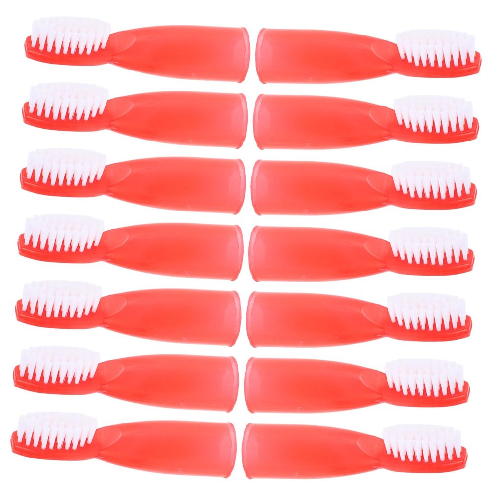 Beavorty 20pcs Prison Finger Cots Portable Mini Soft Bristle Oral Cleaning Brush Tool for Teeth Bulk Supplies for Travel and Household Use