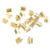 sourcing map 40Pcs Zipper Slider Retainers, #3 Top Stopper Closed-end Zipper Slider for Bag Coat Jacket DIY Sewing Replacement, Light Gold view 1
