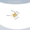 sourcing map 40Pcs Zipper Slider Retainers, #3 Top Stopper Closed-end Zipper Slider for Bag Coat Jacket DIY Sewing Replacement, Light Gold view 2