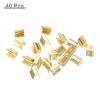 sourcing map 40Pcs Zipper Slider Retainers, #3 Top Stopper Closed-end Zipper Slider for Bag Coat Jacket DIY Sewing Replacement, Light Gold view 3