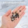 sourcing map 40Pcs Zipper Slider Retainers, #3 Top Stopper Closed-end Zipper Slider for Bag Coat Jacket DIY Sewing Replacement, Light Gold view 4