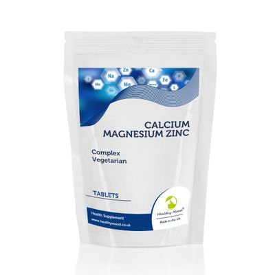 Calcium Magnesium Zinc 60 Tablets - Essential Minerals for Bone Health, Immune Support & Muscle Function - High-Strength Daily Supplement