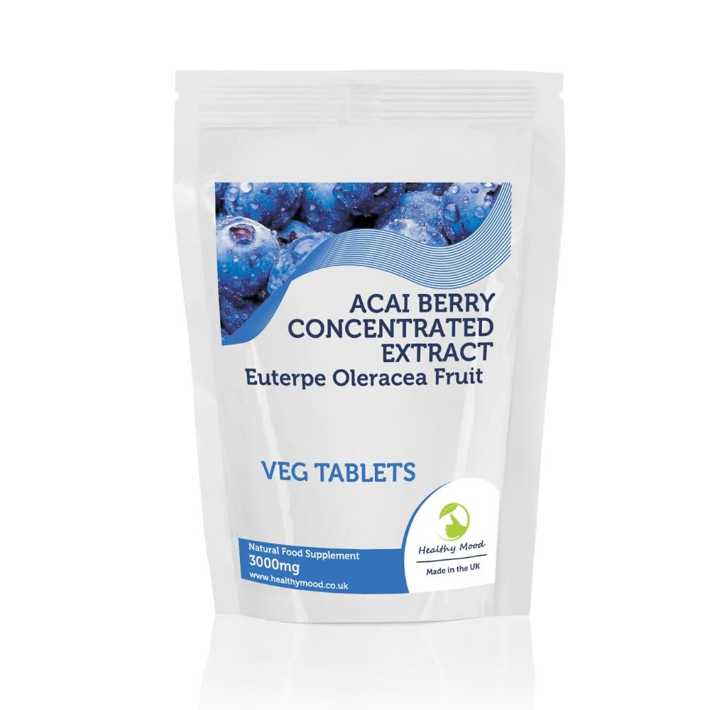 Acai Berry 3000mg 250 Tablets - High-Strength Antioxidant Superfood for Energy, Skin Health & Immune Support - Vegan Friendly Supplement