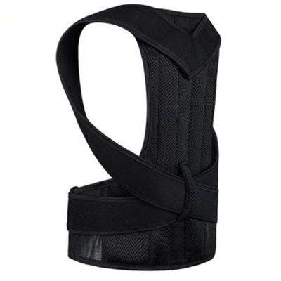 43cm*2pcs Alloy Bar Corrector Scoliosis Back Brace Spine Corset Shoulder Therapy Support Poor Correction Belt (Color : Black, Size : M) 1