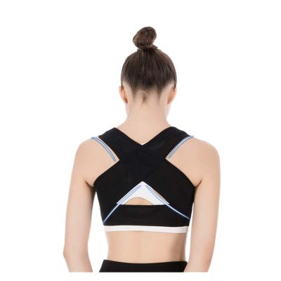 Adjustable Back Brace Support Belt Corrector Shoulder Lumbar Rectify Straighten Clavicle Spine Back Corrector (Color : Black, Size : Medium) 1