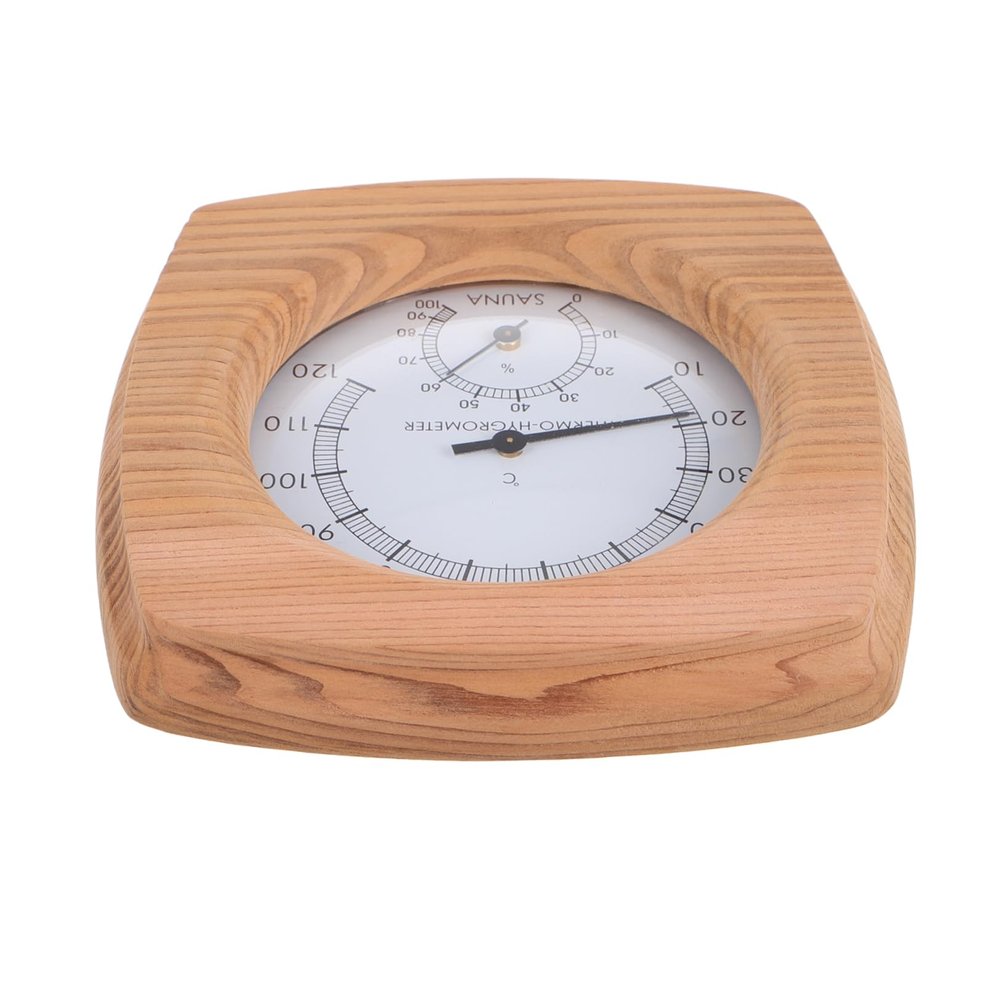 BELLIFFY Wood Sauna Hygrometer Accurate Temp Humidity Gauge for Sauna Steam Room