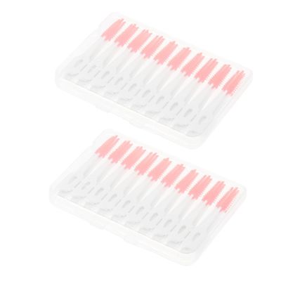 GOOHOCHY 80pcs Portable Interdental Brushes Toothpicks Dental Floss Picks Lightweight TPE Material Oral Care Tools for Traveling and Office Use
