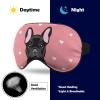 French Bulldog in A Red Bow Eye Masks for Sleep Adjustable Pink Background Sleep Mask Soft Blackout Sleeping Eye Mask for Men Women Full Night's Sleep view 4