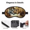 Tiger and Lion Printed Sleep Black Edge Eye Mask, with Good Shading Effect, is an Ideal Choice for Travel, Meditation, Etc view 3
