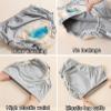 3 Pack Incontinence Underwear for Women Men,Adult Cloth Diapers Washable Leak Proof Underwear Reusable Home Care Incontinence Leakage Protective Panties Shields(A02,XXX-Large) view 4