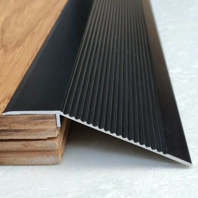 10cm Extra Wide Aluminum Floor Transition Strip for Vinyl Flooring Black 1.4m Length Carpet/Tile Threshold Reducer Entry Ramp