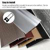 10cm Extra Wide Aluminum Floor Transition Strip for Vinyl Flooring Black 1.4m Length Carpet/Tile Threshold Reducer Entry Ramp view 3