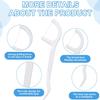 Floss Picks, 300pcs Dental Floss Stick, Dual-Use Portable Tooth Floss Picks & Tooth Gap Brush, Interdental Cleaning Tool for Travel Home Office Restaurant view 4