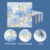 100Pcs Hydrangea Floral Paper Napkins Blue Hydrangea Disposable Dessert Cocktail Napkins 6.5 Inch Spring Summer Flowers Party Napkins for Luncheon Bridal Baby Shower Tea Party view 3