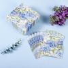 100Pcs Hydrangea Floral Paper Napkins Blue Hydrangea Disposable Dessert Cocktail Napkins 6.5 Inch Spring Summer Flowers Party Napkins for Luncheon Bridal Baby Shower Tea Party view 4