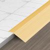 Extra Wide 10cm Floor Transition Strip Gold Carpet to Wood Threshold Door Bar Long 110cm Entry Ramp for Home Walkers view 1