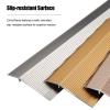 Extra Wide 10cm Floor Transition Strip Gold Carpet to Wood Threshold Door Bar Long 110cm Entry Ramp for Home Walkers view 4