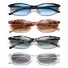 MODFANS 4-Pack Reading Glasses Women Sun Glasses Blue Light Blocking Fashion Pattern Design Comfort Spring Hinges Included Pouch view 2