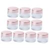 10 Pcs Empty Cosmetic Containers Glass Cream Jar for Lip Balm Eye Shadow Lotion 50g view 3