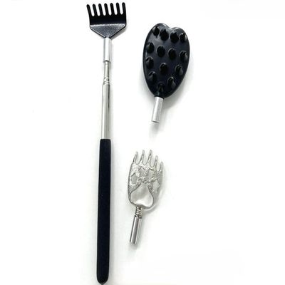 3 Removable Heads Stainless Steel Portable Back Scratcher Massager,Portable Back Massager with Interchangeable Heads - Itch Relief Guaranteed