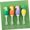KOMBIUDA Children Dinosaur Toothbrush for Boys and Girls with Soft Silicone Bristles and Small Head, Portable Design to Prevent Teeth Recession, for Christmas and Birthday Random Color view 2
