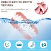 Brigtviee 2 Pairs Smile Veneer Teeth, Instant Veneers Dentures, Clip in Veneers Teeth Top and Bottom, False Teeth Veneers, Snap on Veneers Teeth, Upper and Lower Fake Teeth for Men and Women view 2