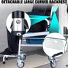 LQDSADRT Rolling Shower Chair with Arms Shower Commode Chair with 4 Locking Wheels Toilet Transport Wheelchair, Aluminum Alloy Frame, Supports 150kg view 3