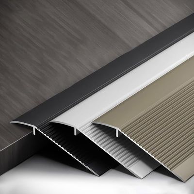 10cm Extra Wide Floor Transition Strip Aluminum,threshold Ramps For Doorways,for Laminate Doorway Edge Threshold From 0.6in To 1.8in, Black, Gray, Silver, Gold, Champagne