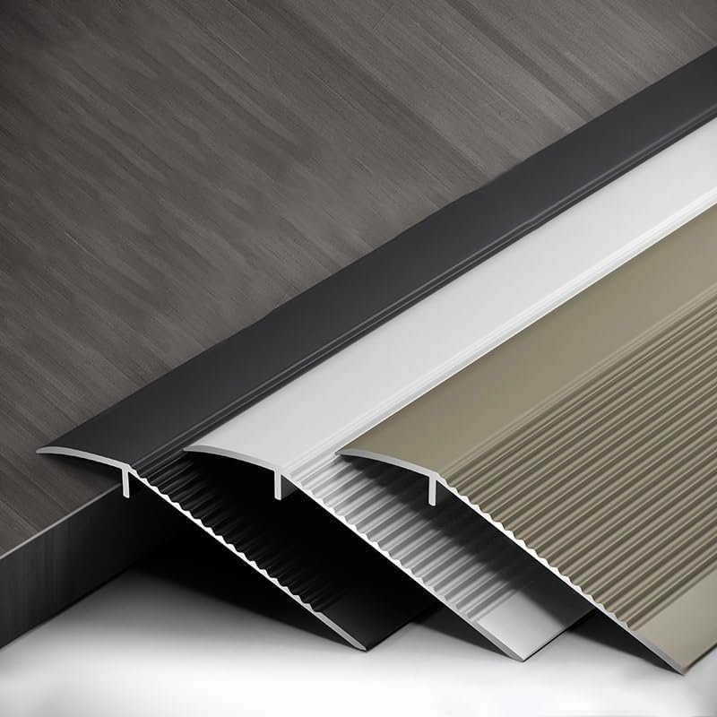 10cm Extra Wide Floor Transition Strip Aluminum,threshold Ramps For Doorways,for Laminate Doorway Edge Threshold From 0.6in To 1.8in, Black, Gray, Silver, Gold, Champagne