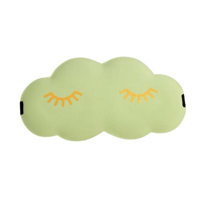 NJIEzhao Eye Mask for Sleeping Sleeping Blindfold 3D Cloud Cartoon Cloud Eye Mask Cute Eyelashes Sleep Shade Eyepatch Sleeping Aid Eye Shade Cover(Green)