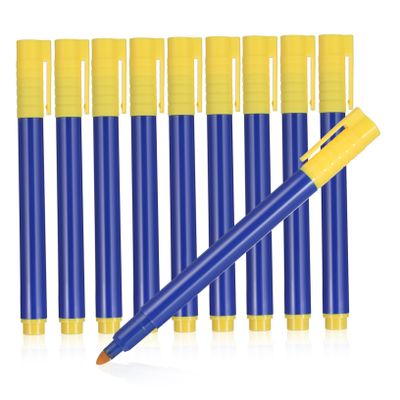 FRCOLOR 10 Pcs Blue Water-Based Money Detector Pen, Fake Money Checker for Banknote Detection, Portable Pp Cash Verification Marker Pens for Individuals and Businesses