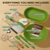 Sourdough Bread Baking Supplies 34 OZ Sourdough starter kit with 2 Bread Proofing Basket - Green view 2