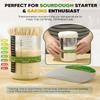 Sourdough Bread Baking Supplies 34 OZ Sourdough starter kit with 2 Bread Proofing Basket - Green view 3