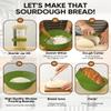 Sourdough Bread Baking Supplies 34 OZ Sourdough starter kit with 2 Bread Proofing Basket - Green view 4