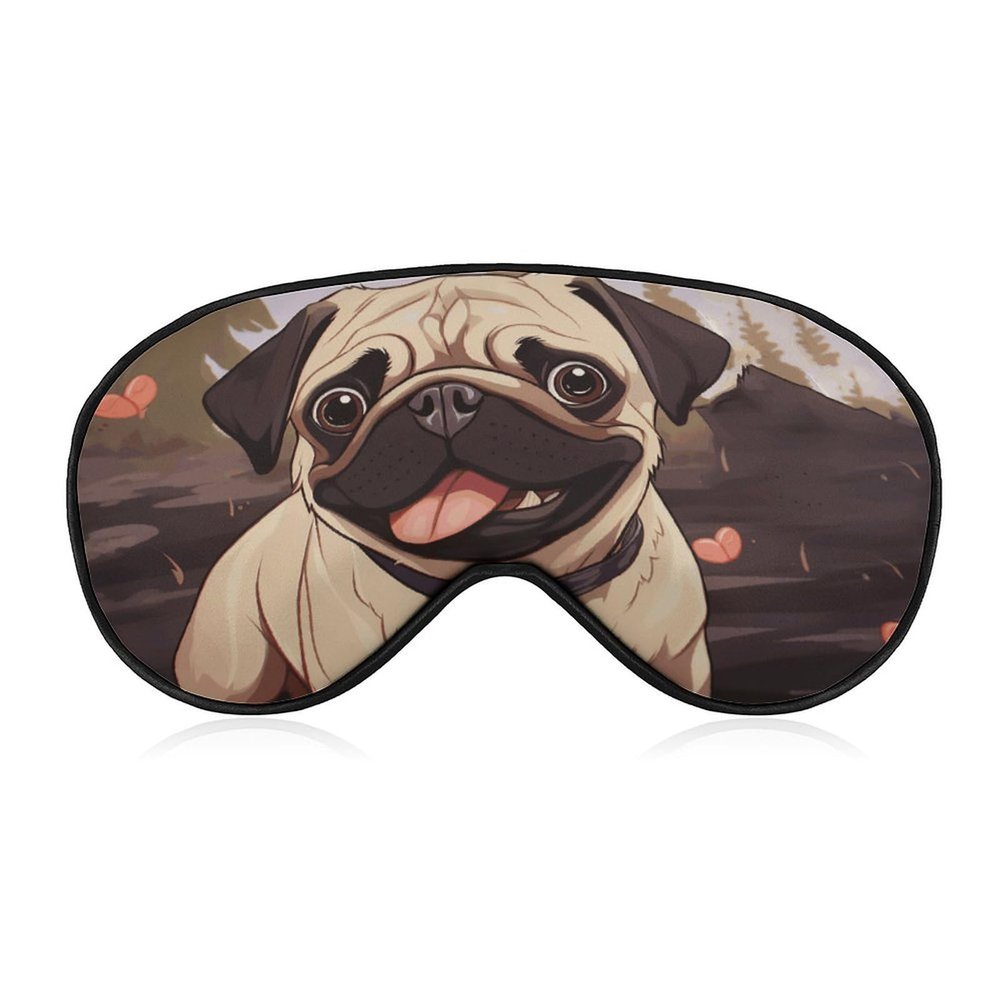 Cute Pug Sleep Mask Eye Mask Eye Masks for Sleep Sleep Masks for Women Men Travel Eye Mask Adjustable Sleeping Mask Sleep Mask Blackout Cute Sleep Mask