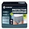 SUNKISS Incontinence Pants for Men, Daytime Disposable Adult Pull Ups, Mens Protective Underwear with Maximum Absorbency, Grey, Medium, 16 Count view 1